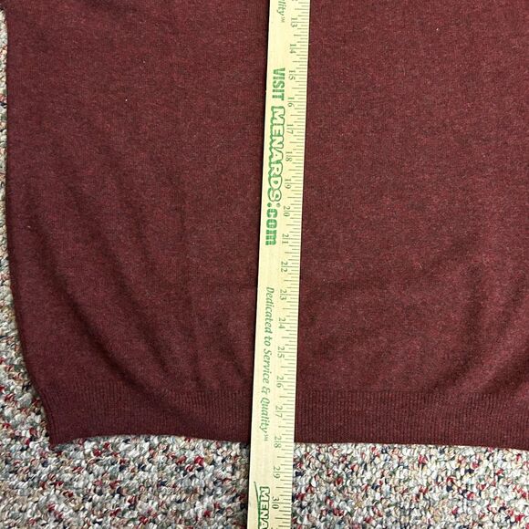 Banana Republic NWOT Burgundy 100% Cashmere LS Polo Sweater Size L - Picture 10 of 10